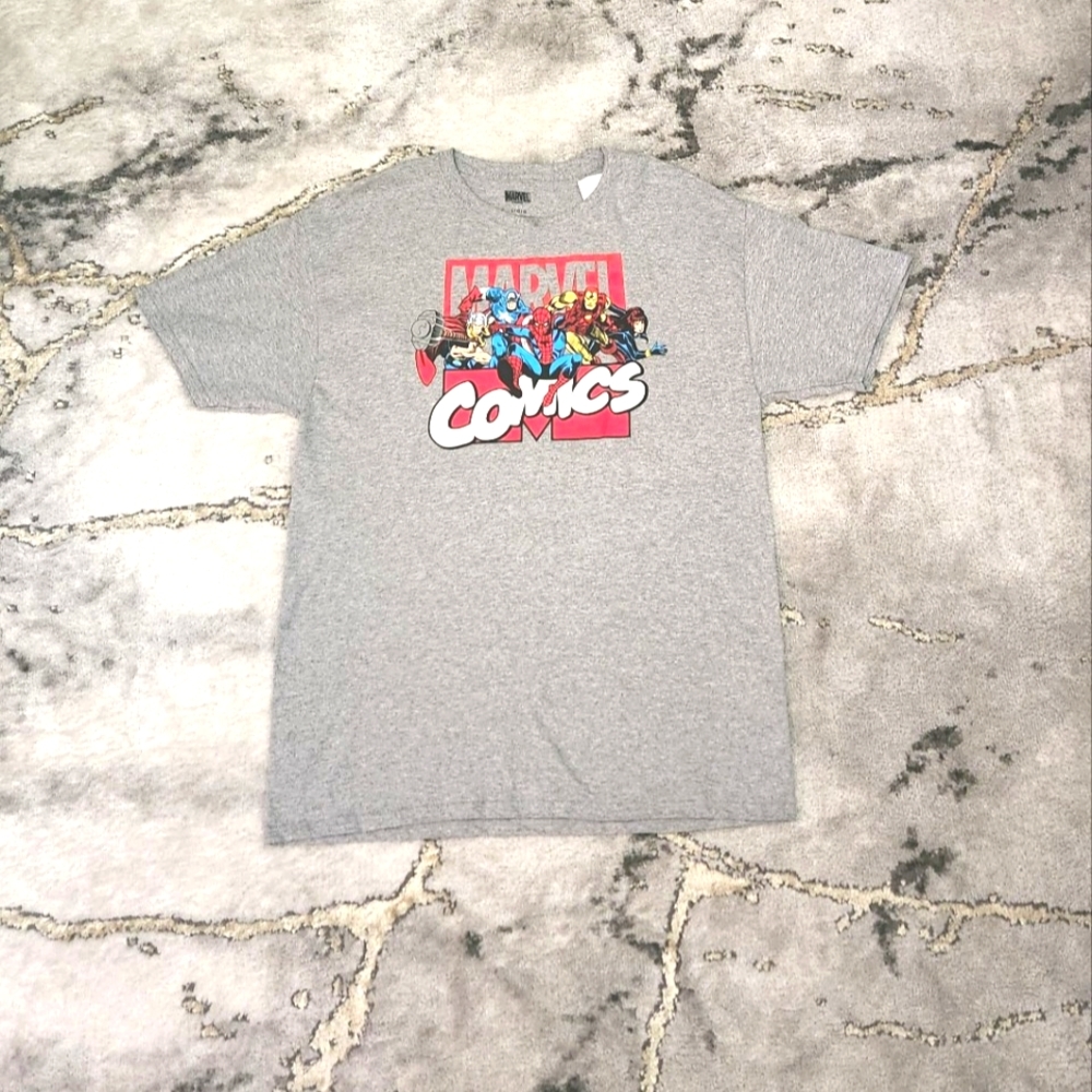 Men's MARVEL COMICS  Large Grey T Shirt.NWT